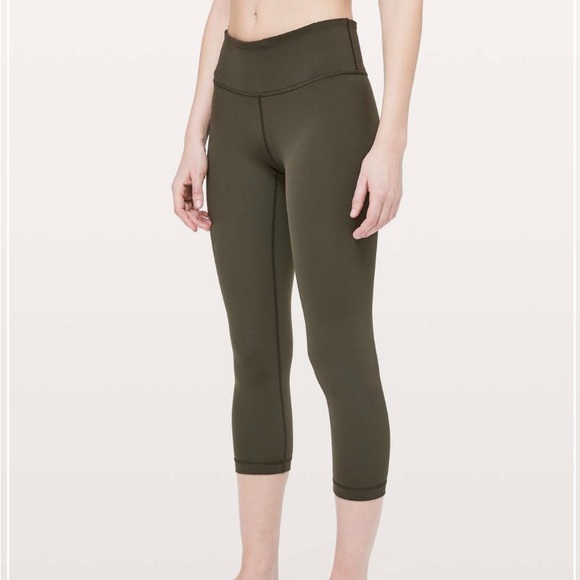 lululemon athletica Pants - Lululemon leggings wunder under crop lll green